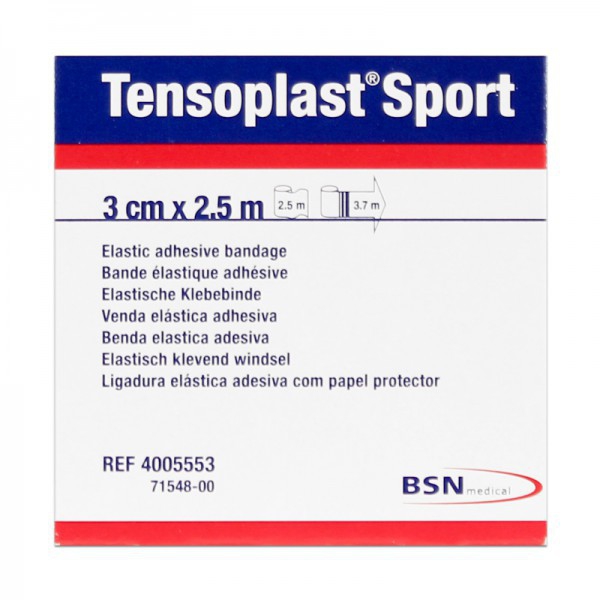 Tensoplast Sport 3 cm x 2,5 metri: Benda elastica adesiva porosa Tensoplast Sport 3 cm x 2,5 metri: Benda elastica adesiva porosa